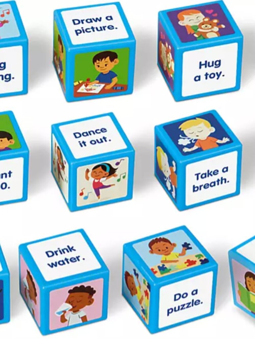 Calm Down Cubes - Blue/Purple Kid's Emotional Regulation Toy